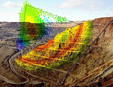 Surveillance de talus par radar et prismes